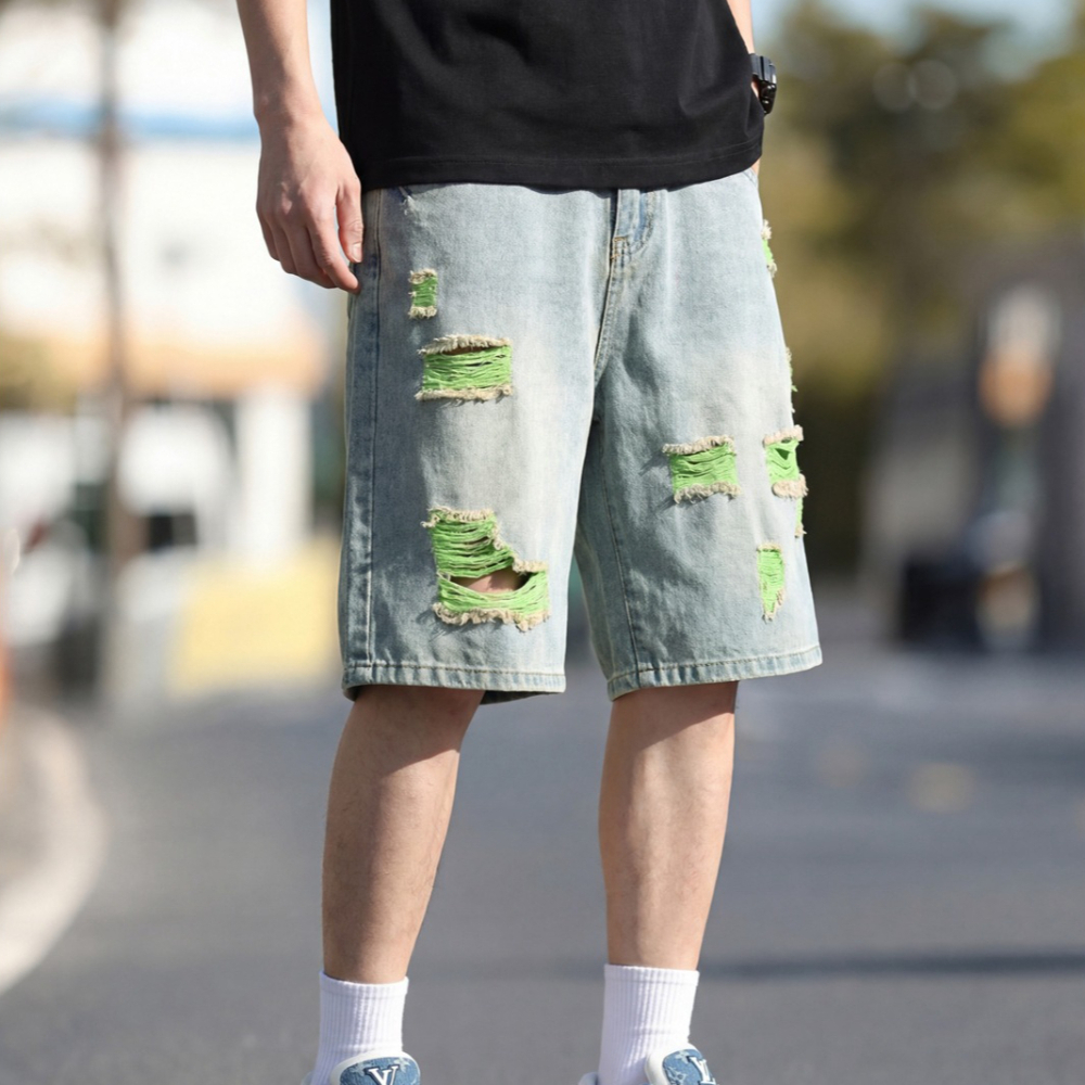 Men's Lined Ripped Denim Short - Fly Line review and price