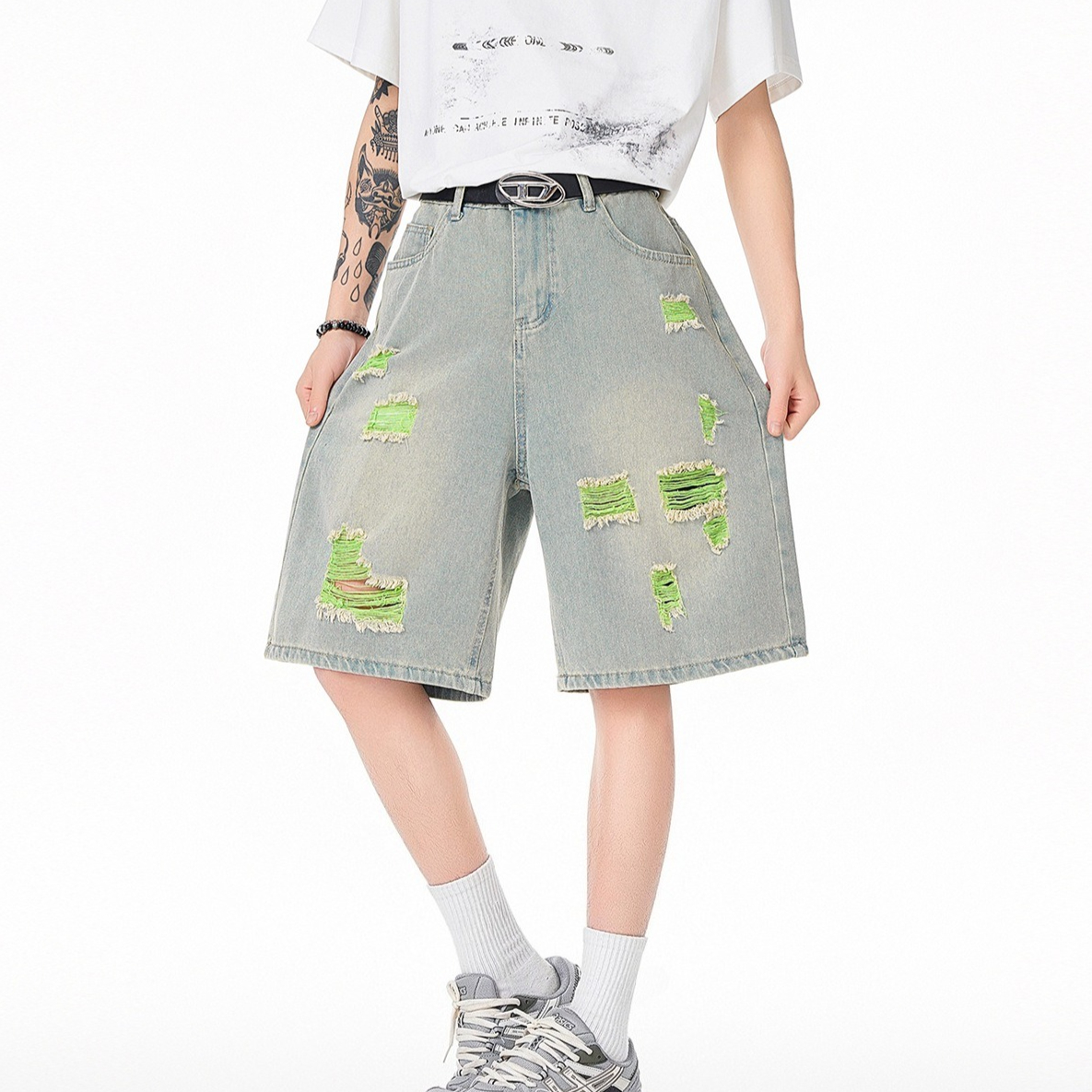 Men's Lined Ripped Denim Short - Fly Line review and price