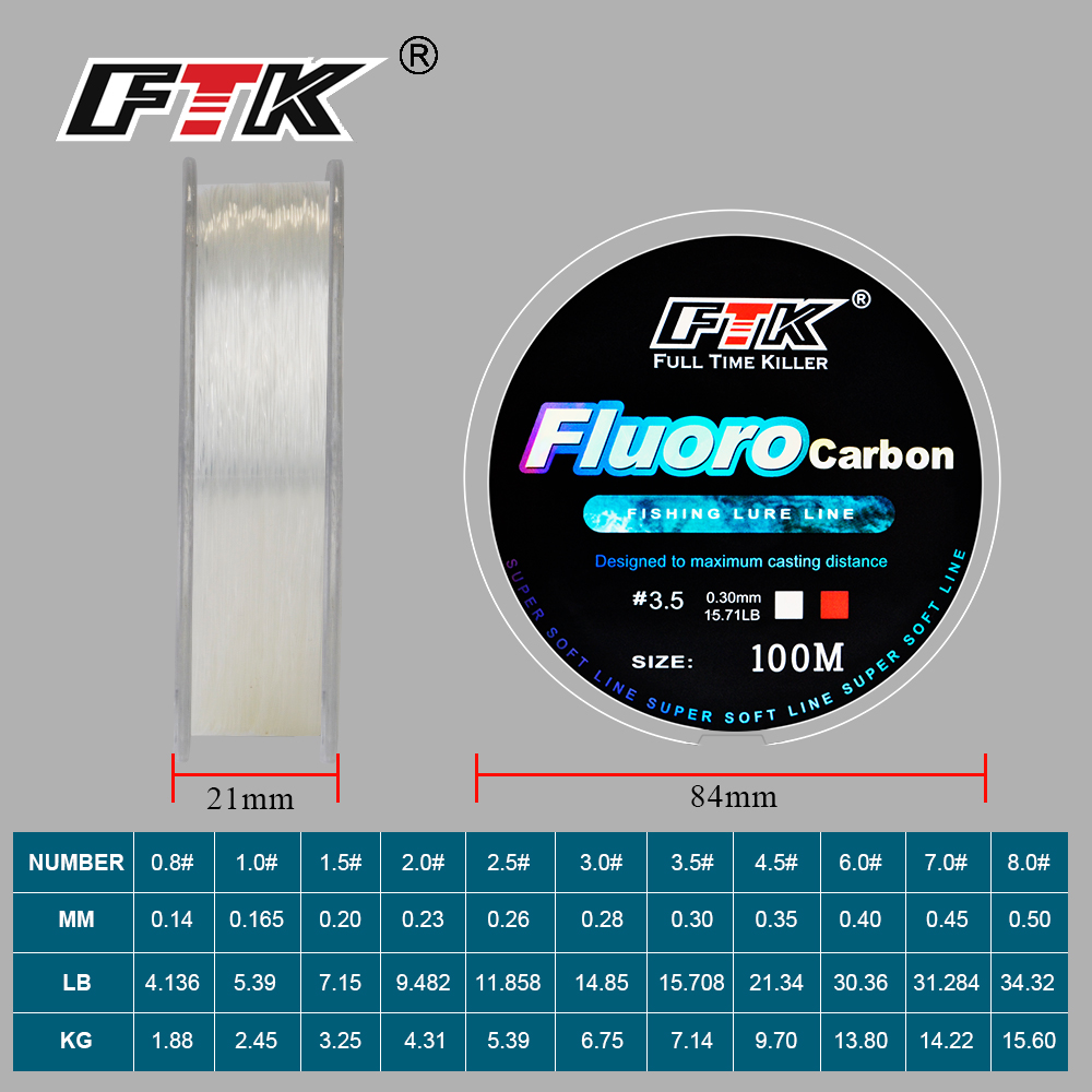 FTK 100M Fluorocarbon Fishing  - Fluorocarbon Line review and price