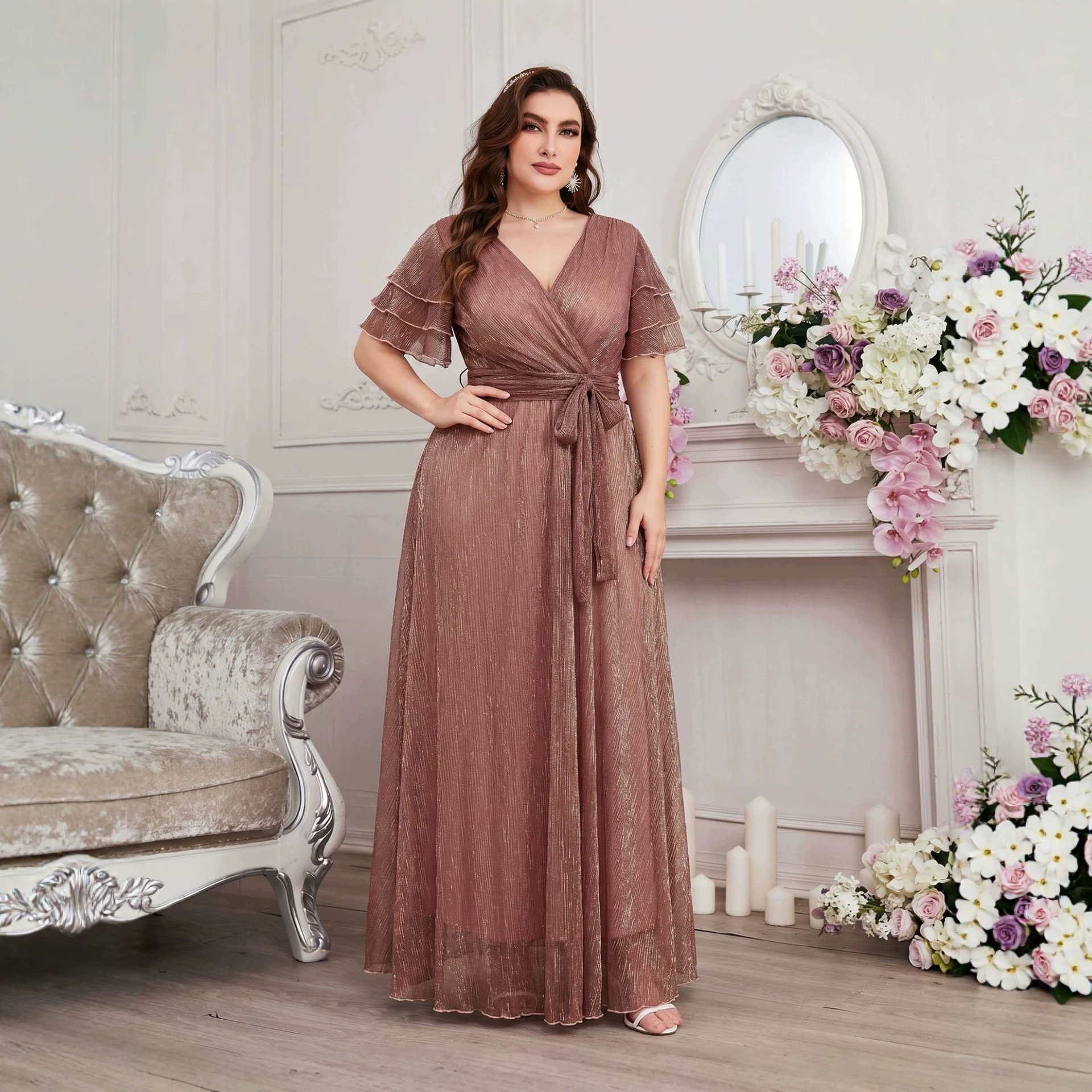 Luxury Curvy Blush Gold Glitte - Fly Line review and price