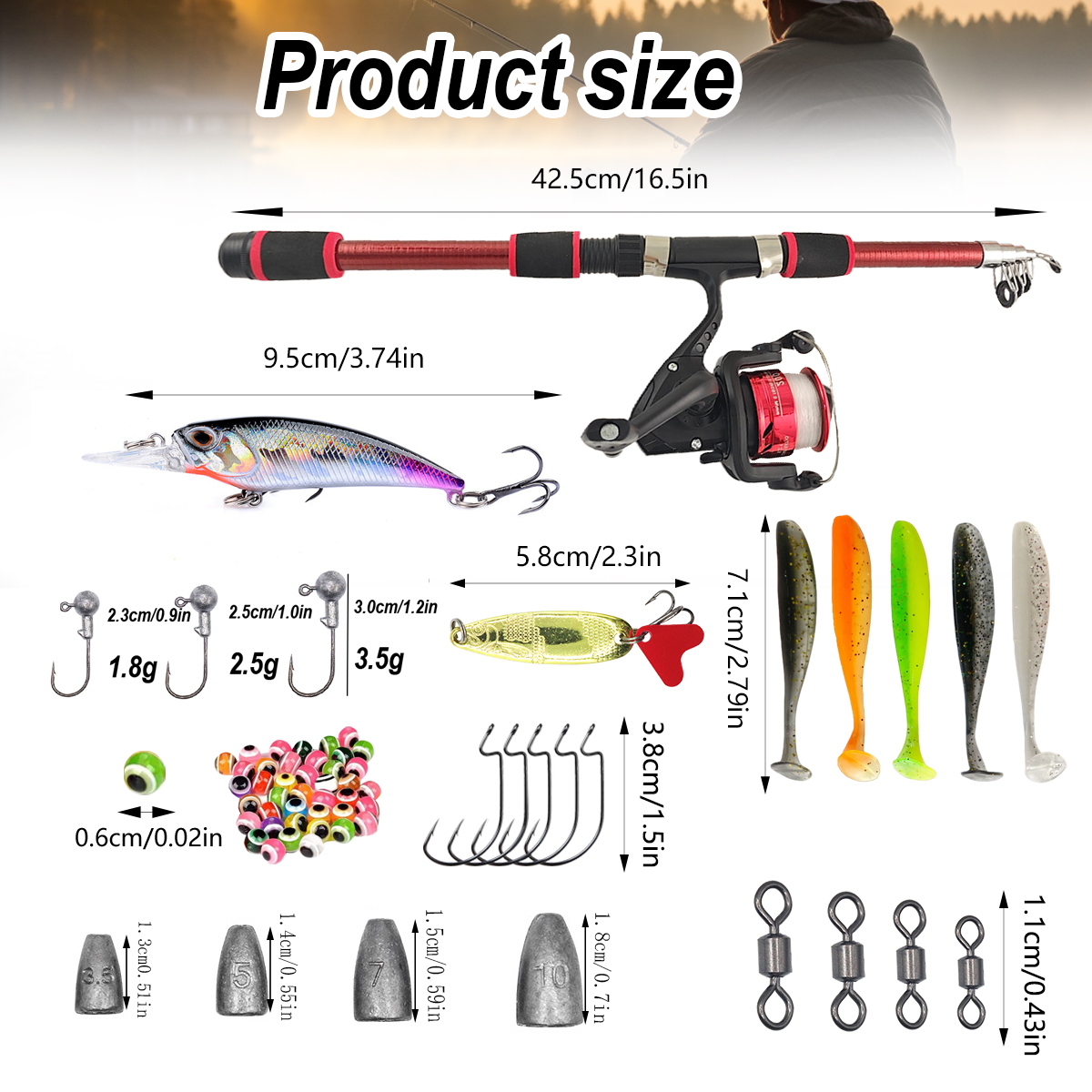 46Pcs Telescopic Fishing Rod R - Saltwater Line review and price