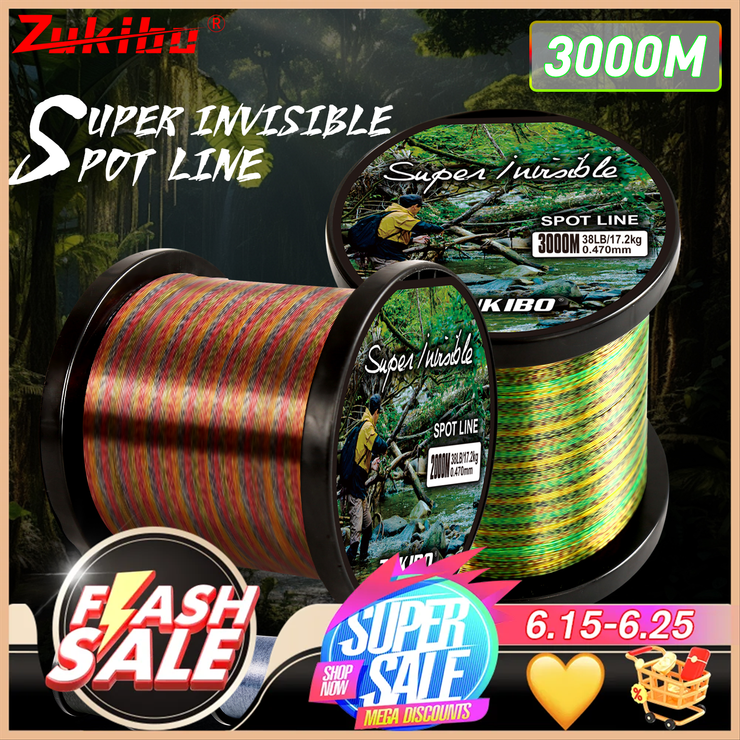 ZUKIBO 2000m 1000m 500m Invisi - Copolymer Line review and price