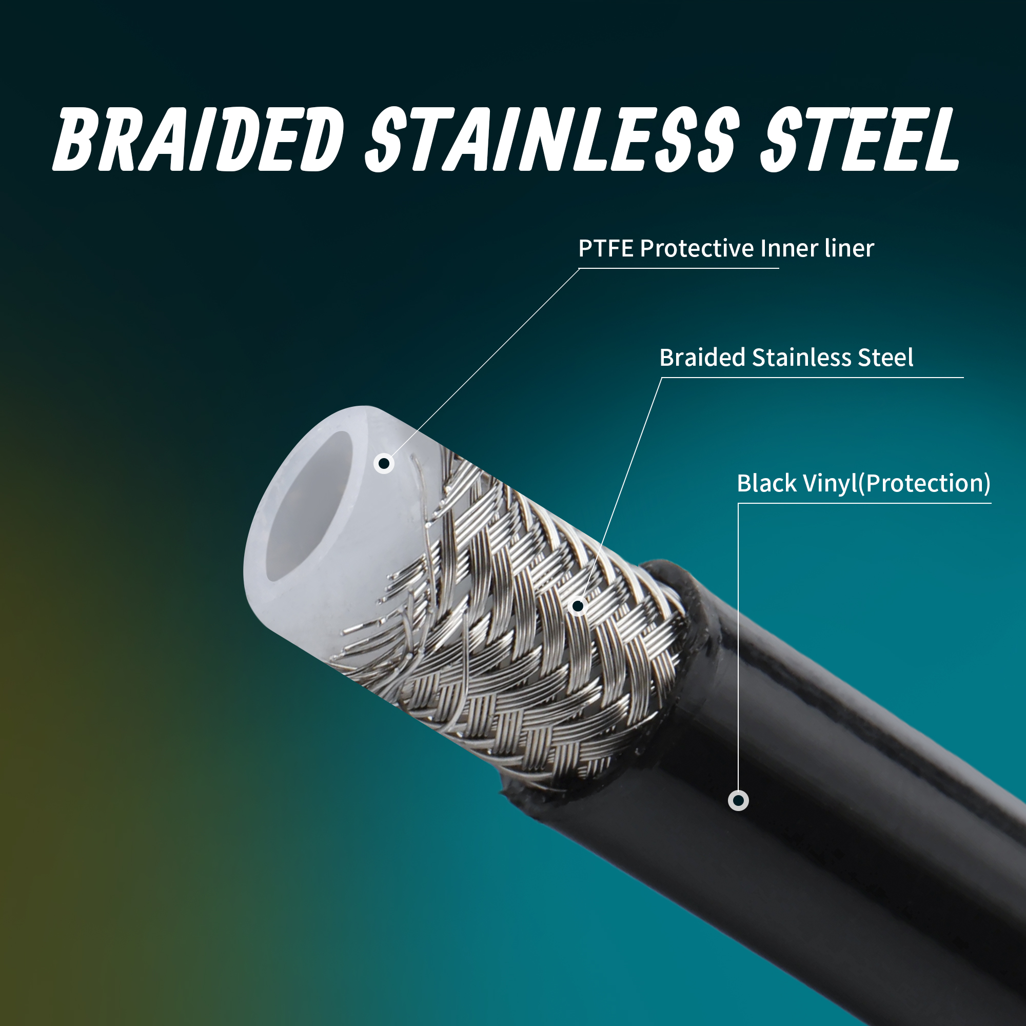 Upper Front Brake Line Oil Hos - Braided Line review and price
