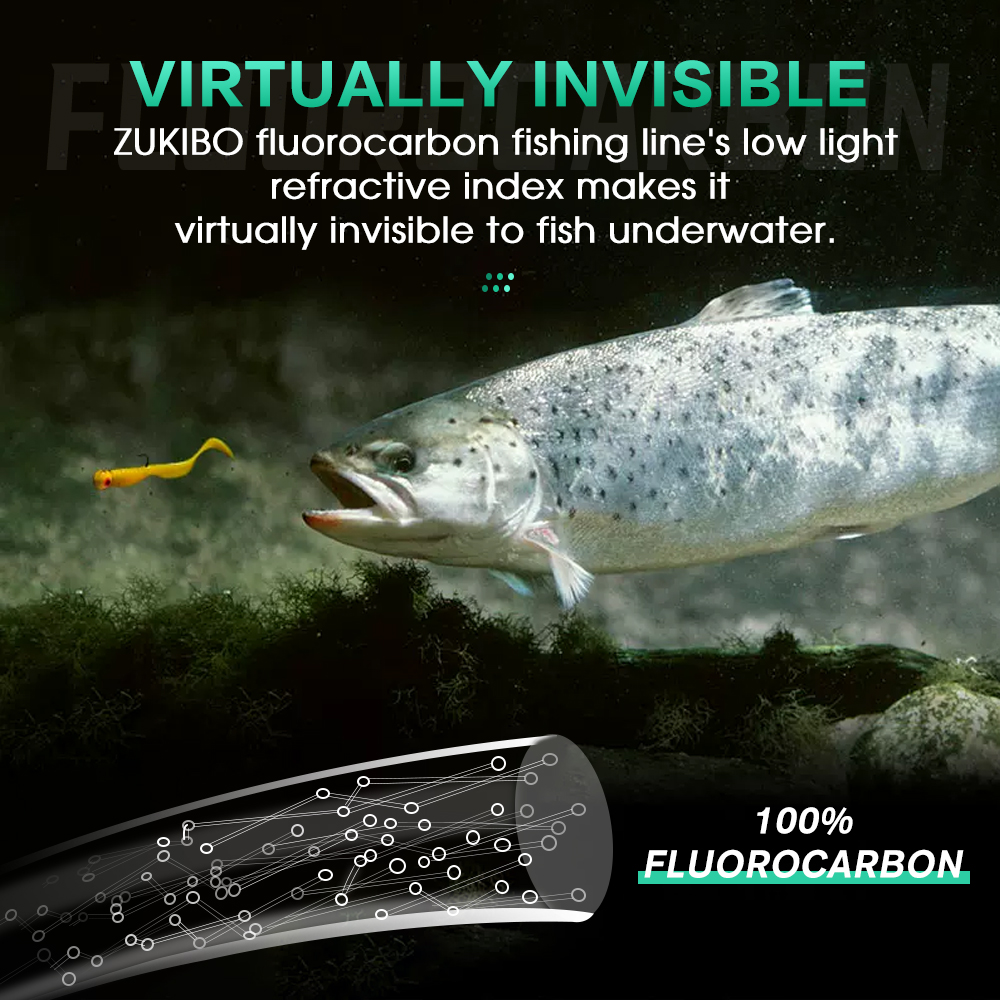 ZUKIBO 100% Fluorocarbon Fishi - Fluorocarbon Line review and price